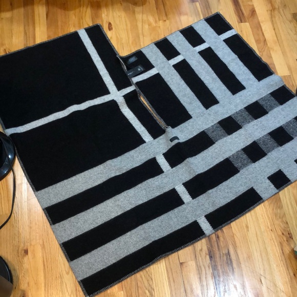 Mega check cape Burberry prorsum collection natural white - Picture 4 of 16